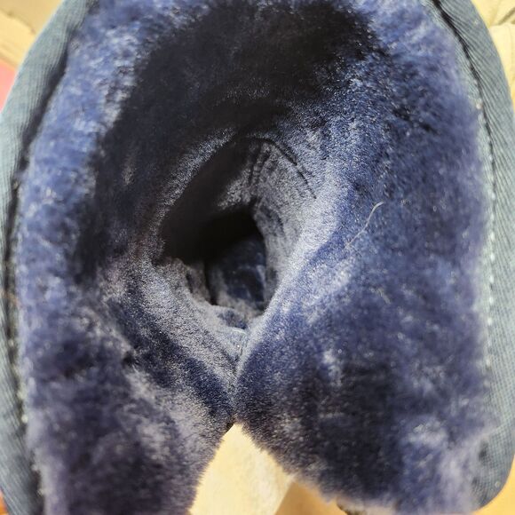 LAMO Blue Shearling Suede Faux Fur Warm Winter Boot Women 5 - Picture 13 of 13
